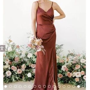 Revelry Rory Satin Dress Size 8